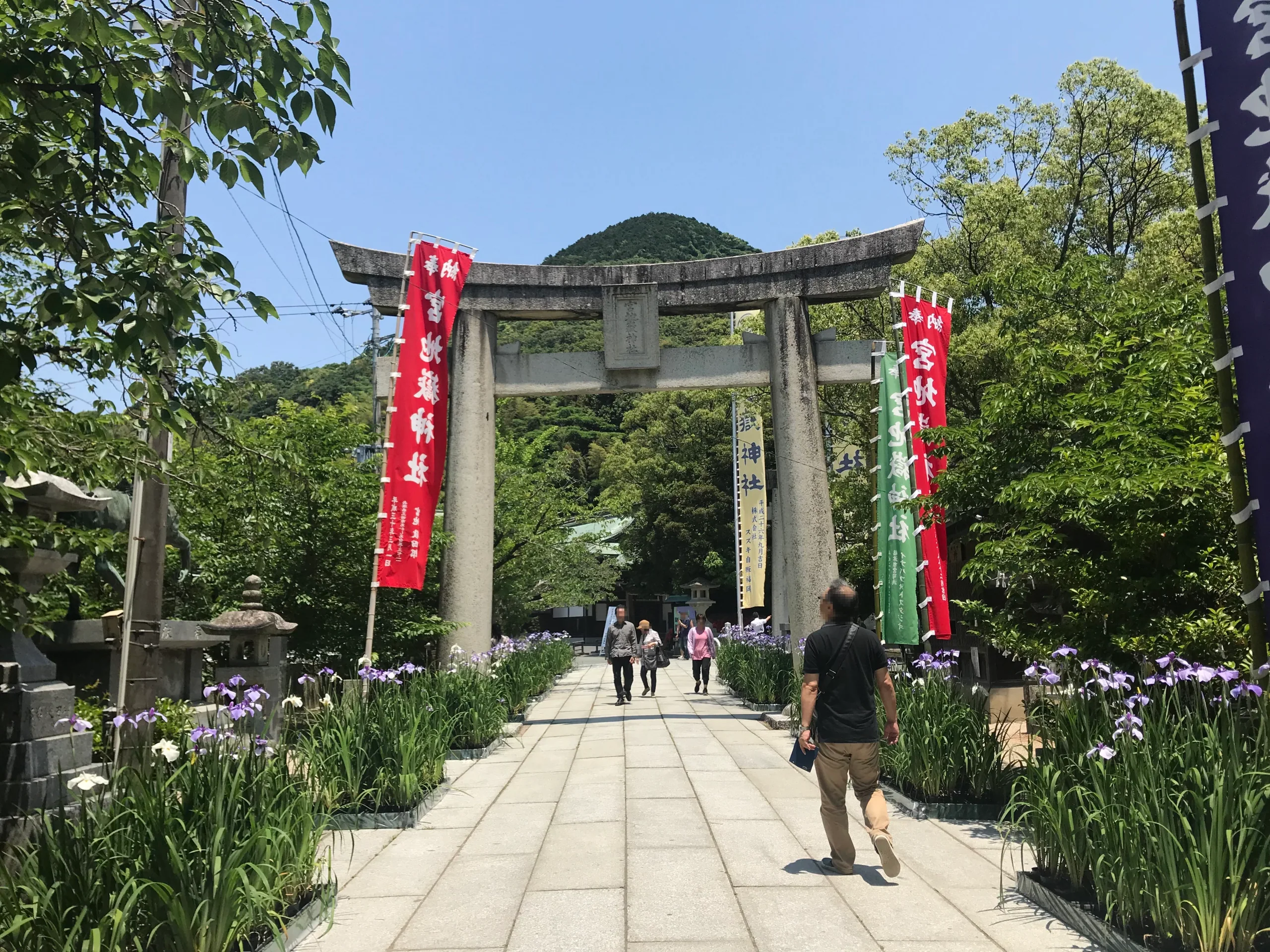 宗像與福津海岸自駕路線示意圖：宗像大社、海岸景點與宮地嶽神社方向