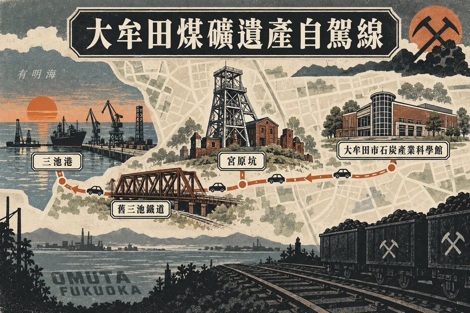 雲仙溫泉散步路線圖:雲仙地獄步道、溫泉街旅館與通往島原的山路