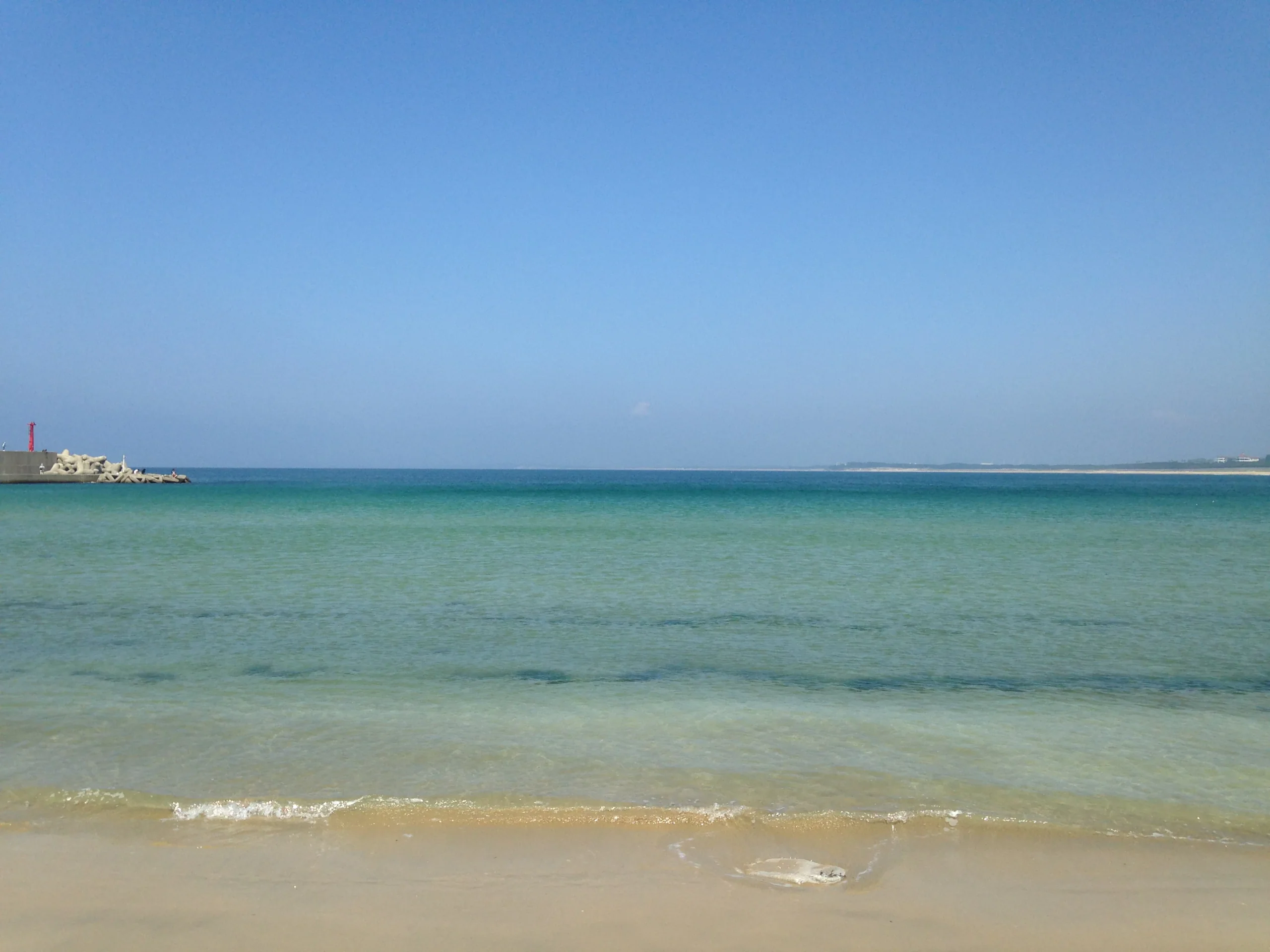 志賀島海水浴場望向玄界灘