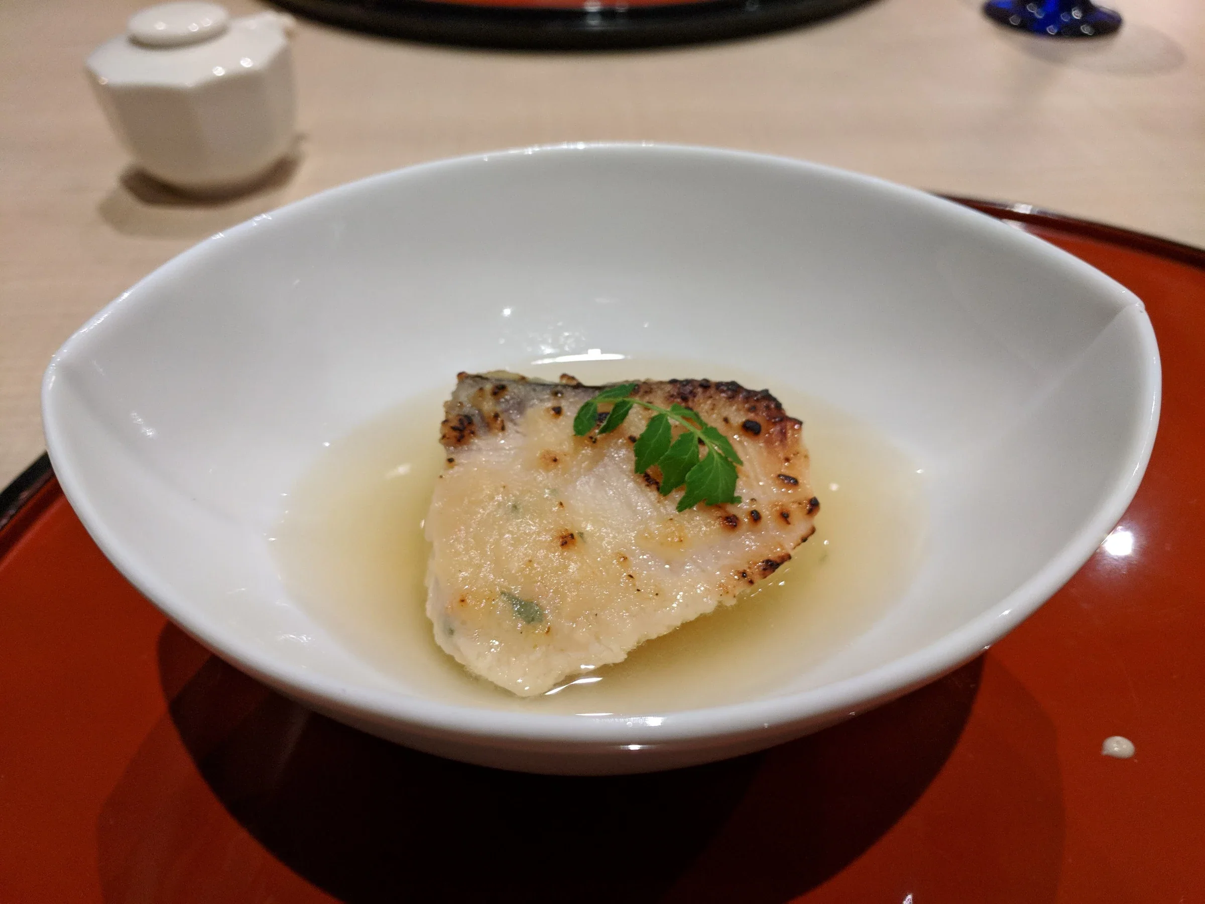 JR Hotel Yakushima 晚餐套餐中的味噌醃烤鰤魚
