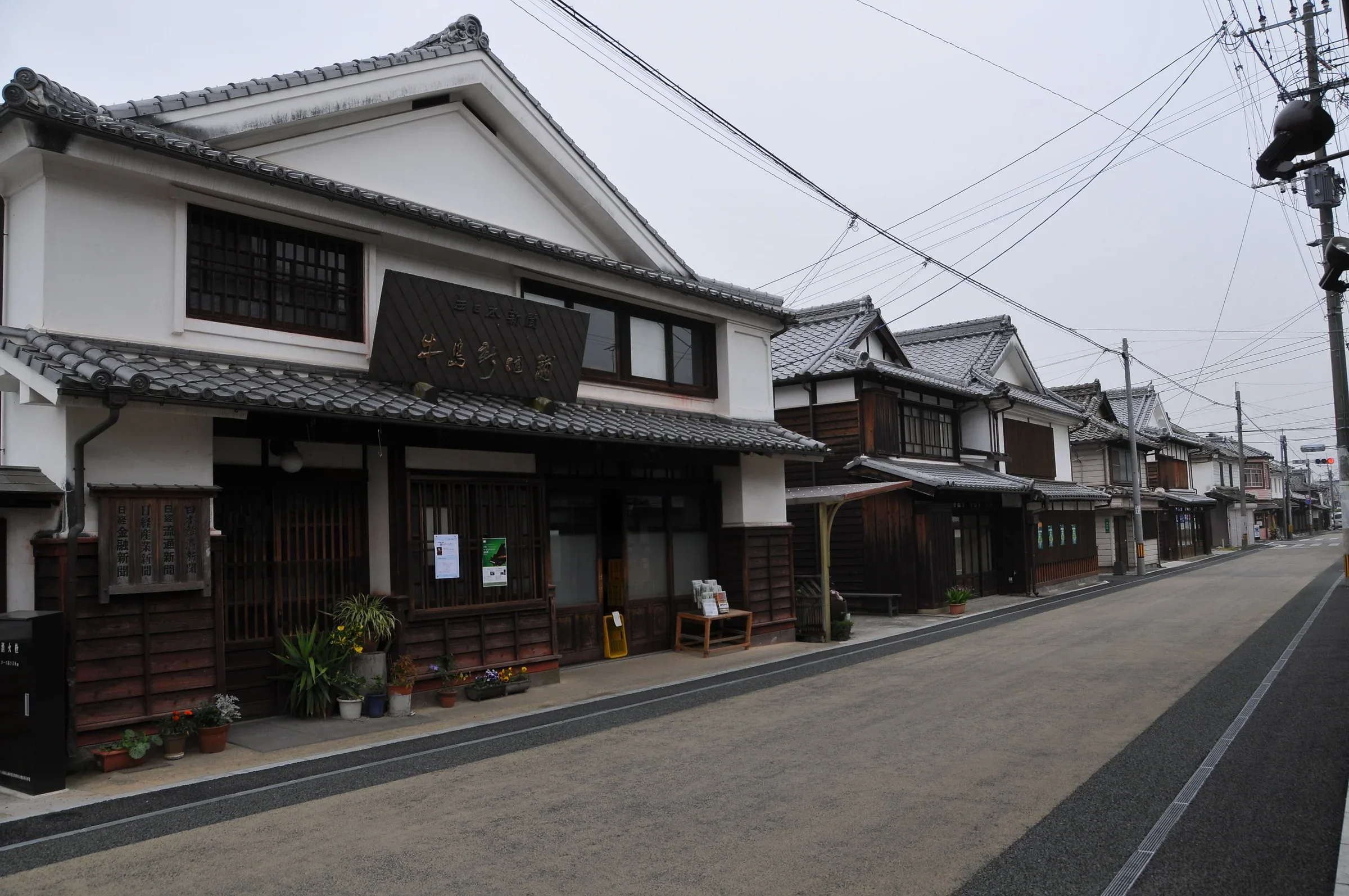 八女福島白壁街的町家街景